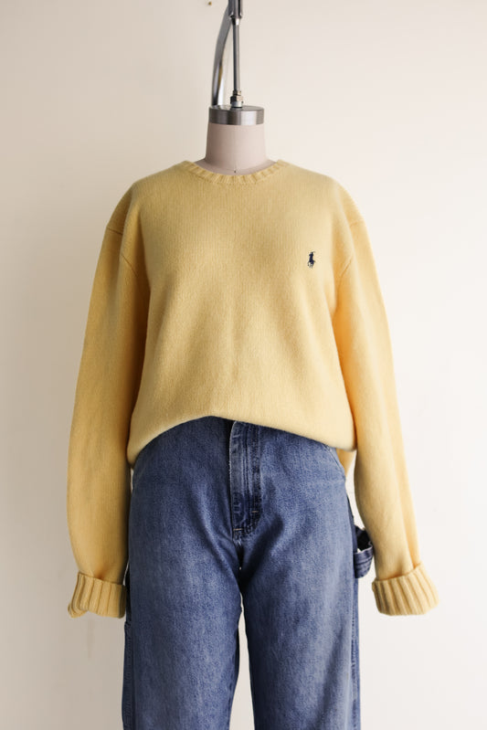 vintage butter cashmere Ralph Lauren sweater (XL)