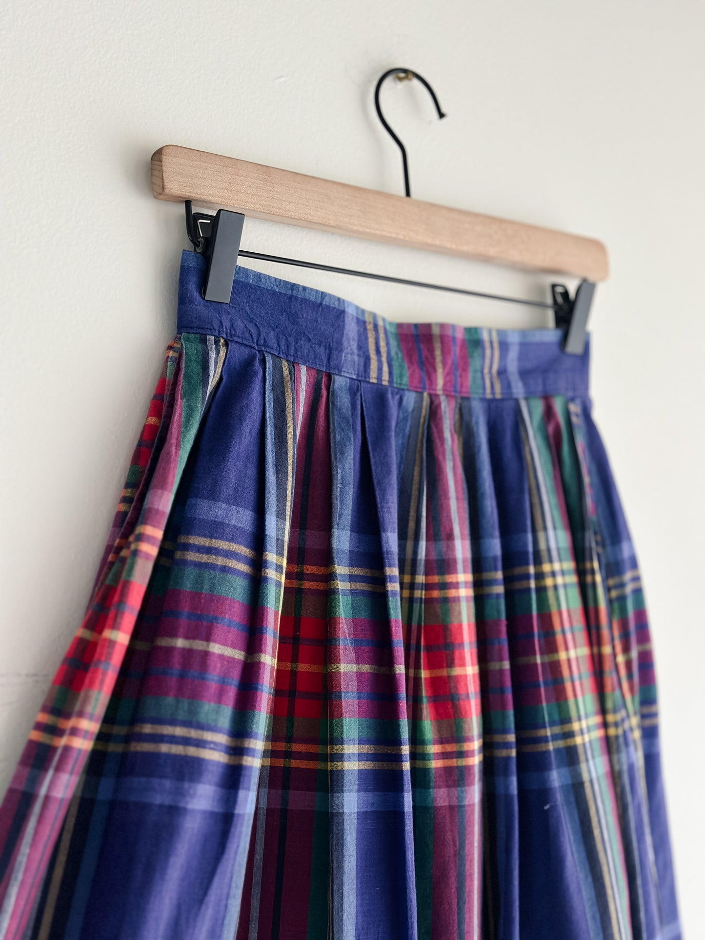 vintage madras cotton skirt (S)