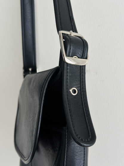 vintage black satchel bag