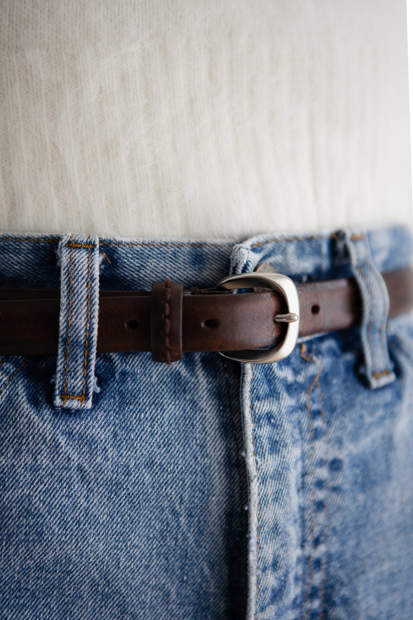 vintage brown leather belt