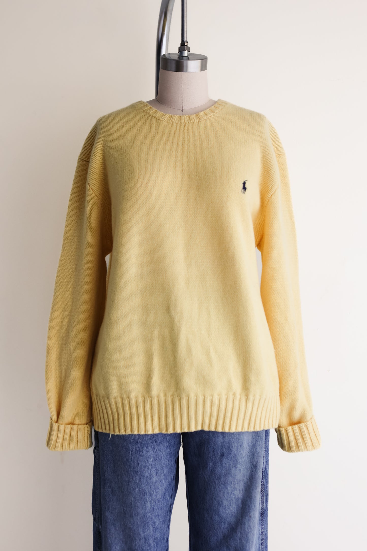 vintage butter cashmere Ralph Lauren sweater (XL)