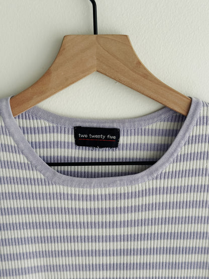 vintage lavender ribbed knit tee (S)