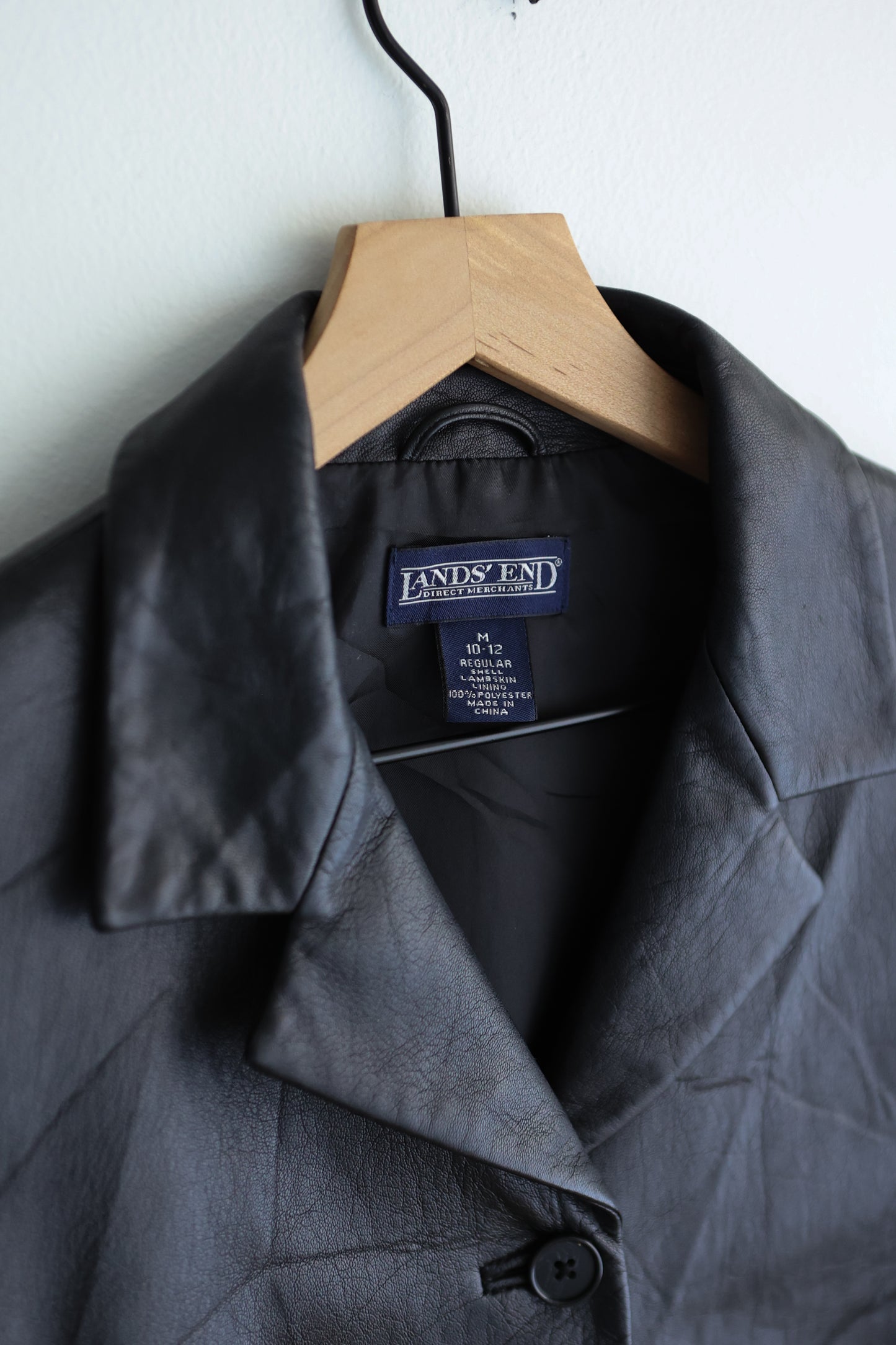 vintage soft leather coat (M)