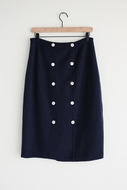 vintage Perry Ellis wool sweater knit skirt (M)