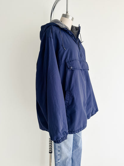 vintage 90s J Crew blue lined anorak (XL)