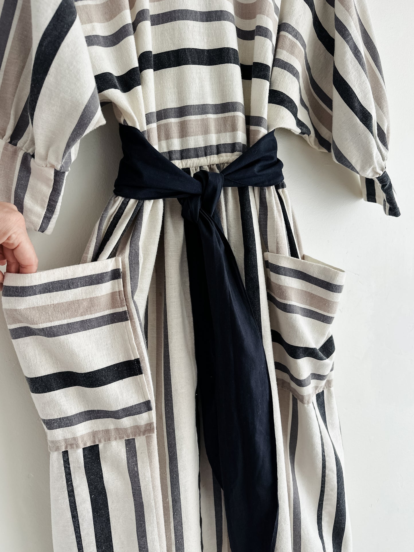 vintage striped woven dress (S)