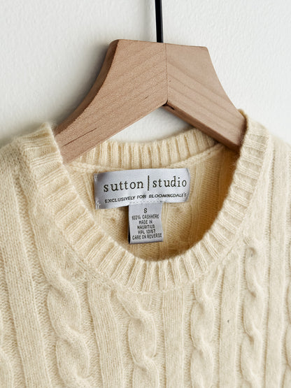 vintage buttermilk cashmere sweater (S)