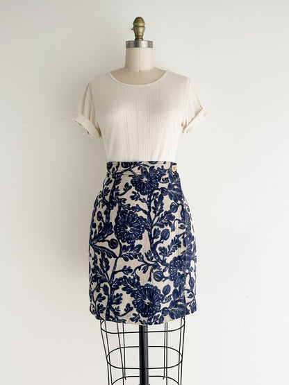 vintage linen wrap skirt (S/M)