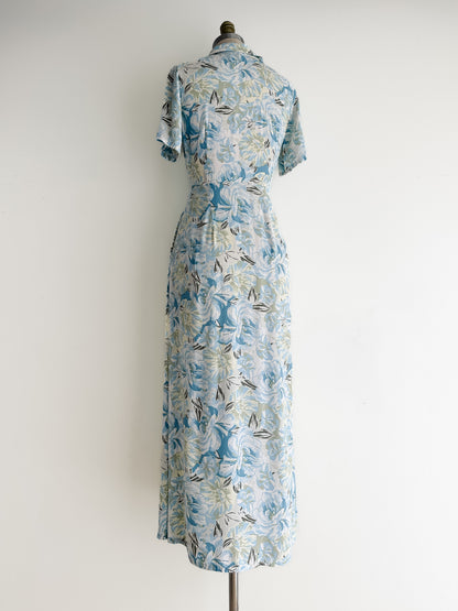 vintage botanical market dress (S/M)