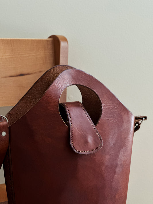vintage sculptural leather bag