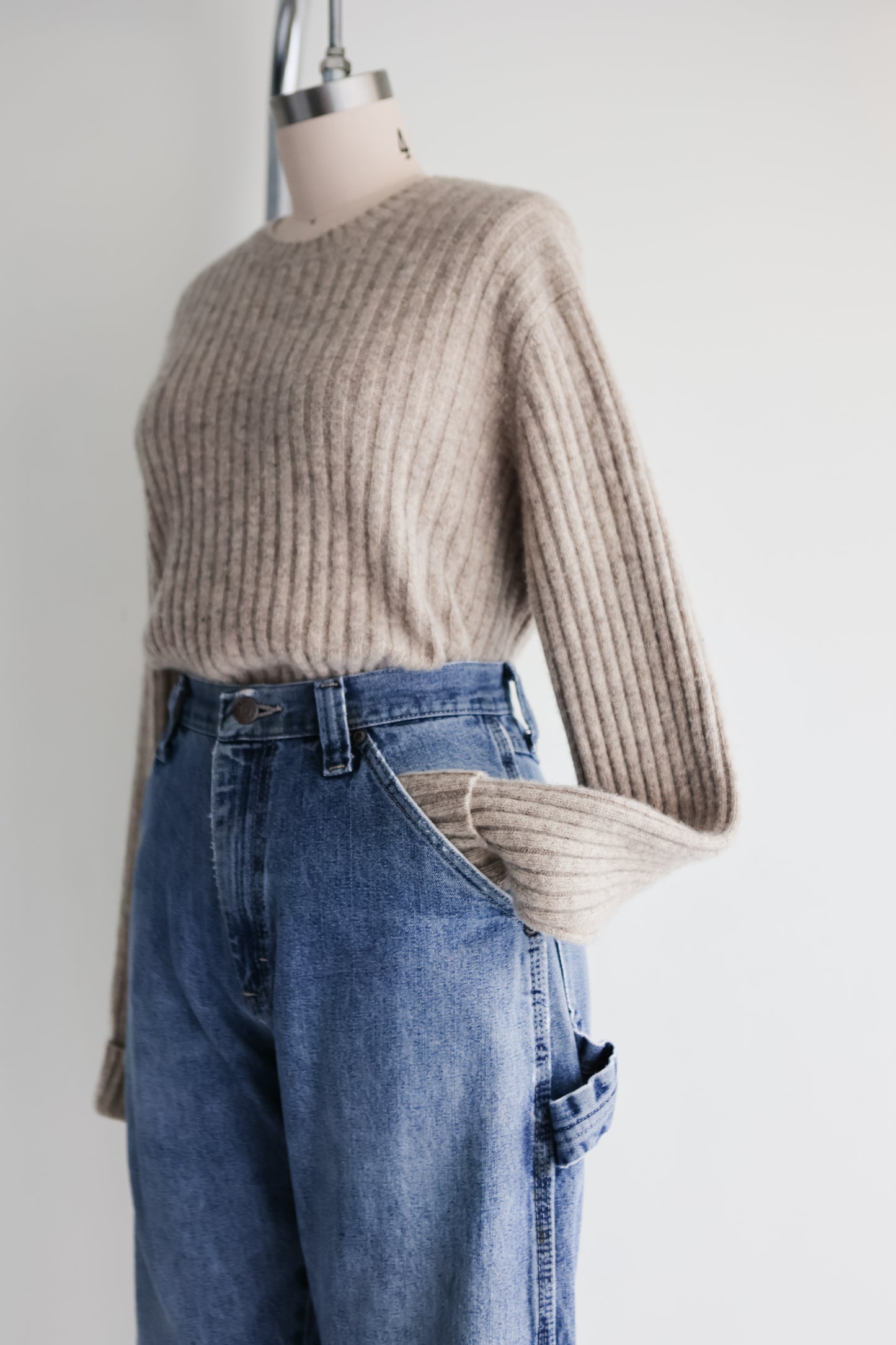 vintage horchata lambswool sweater (M)