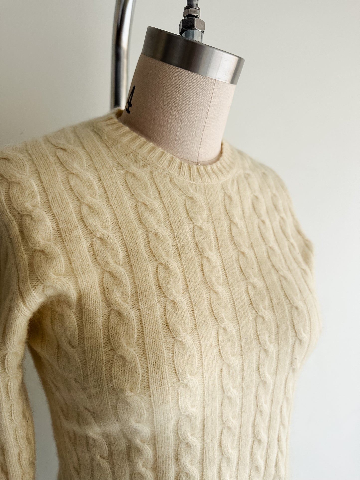 vintage buttermilk cashmere sweater (S)