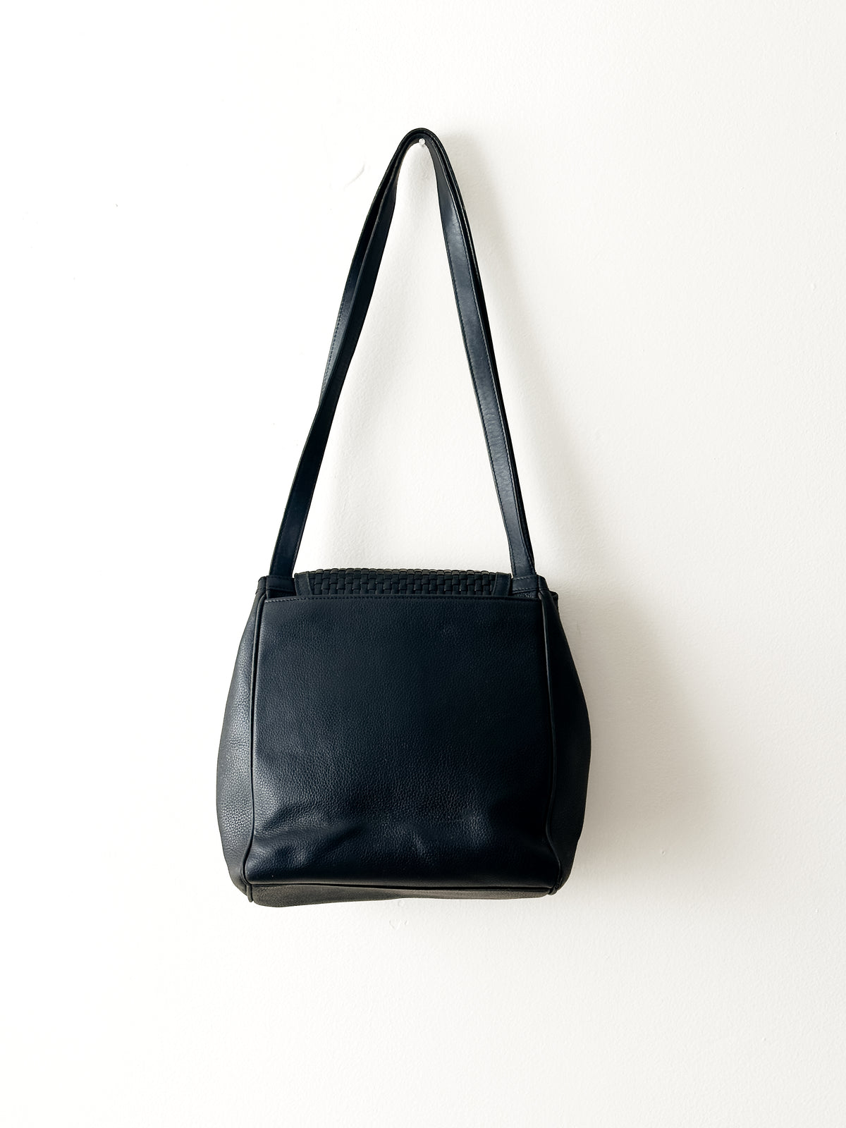 vintage Bally black pebbled leather Shoulder Bag