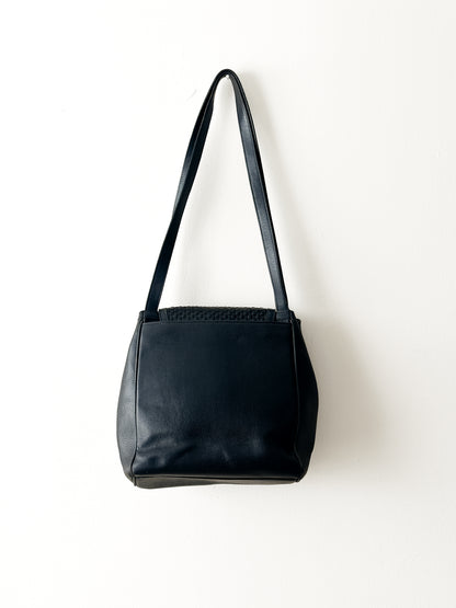 vintage Bally black pebbled leather Shoulder Bag
