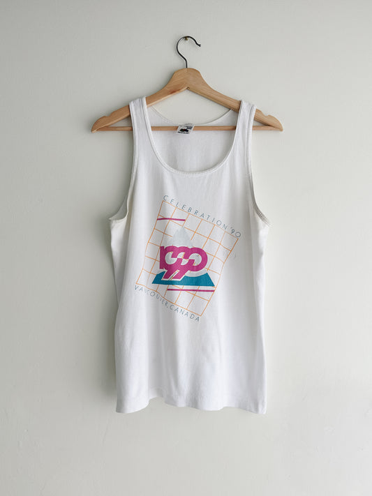 vintage 1990 screenprint tank (M)