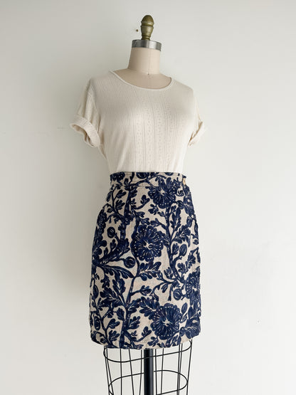 vintage linen wrap skirt (S/M)