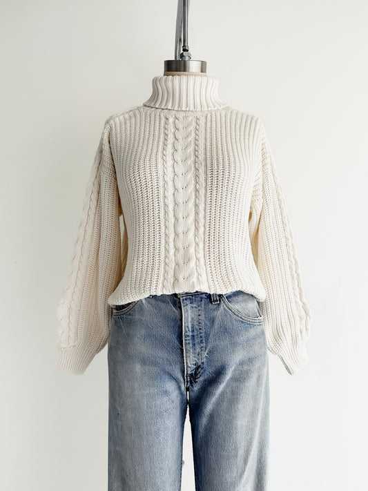 vintage cotton cropped sweater (S/M)