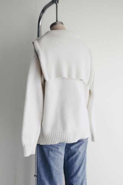 vintage white cotton sweater (M/L)