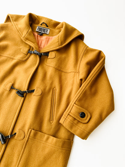 vintage ochre wool duffle coat (M/L)