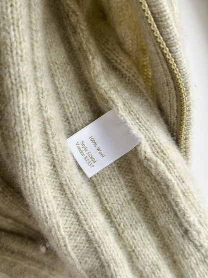 vintage pale green wool cardigan (S/M)