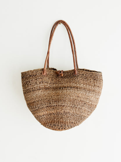 vintage jute tote bag