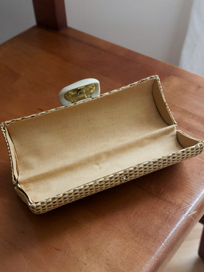 vintage woven sunglass case