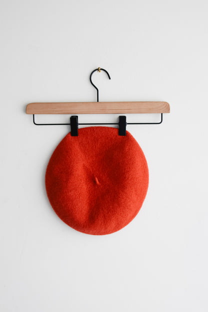 vintage persimmon wool beret