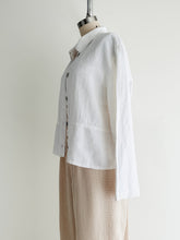 Load image into Gallery viewer, vintage white linen jacket (M)
