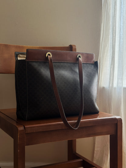 vintage late 1980s Celine Macadam Tote Large