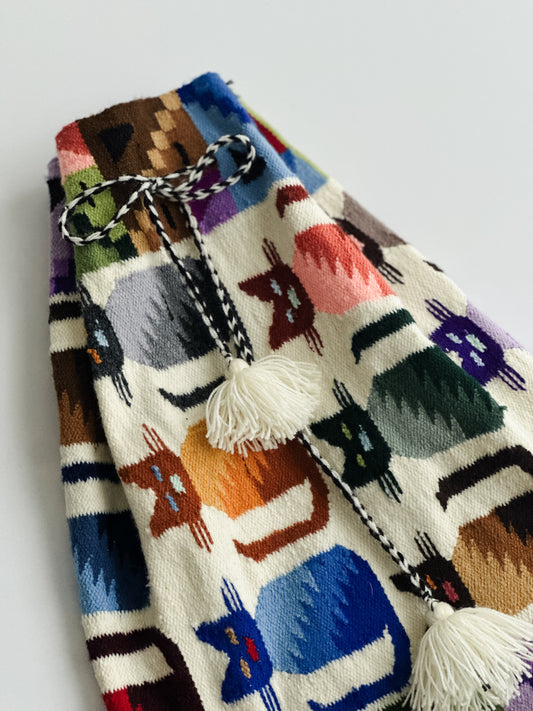 vintage Peruvian wool blanket backpack