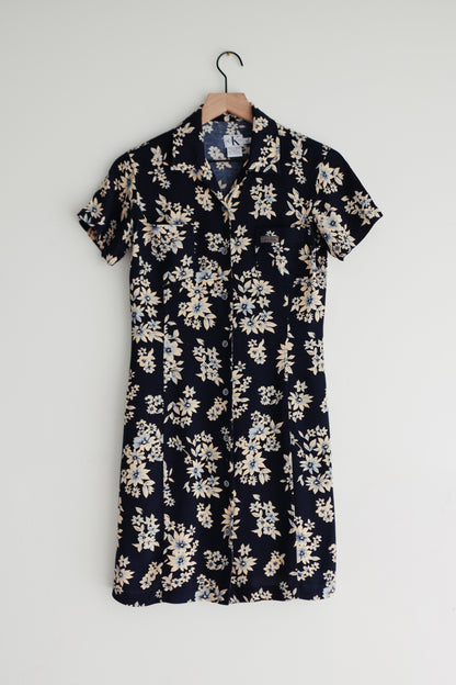 vintage Calvin Klein botanical mini dress (S)