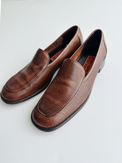 vintage leather Italian loafers (9)