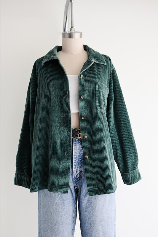 vintage spruce corduroy shacket (M)