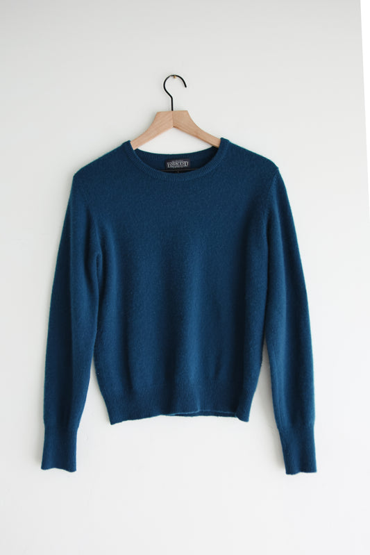 vintage teal cashmere sweater (S)