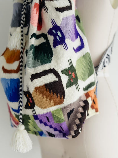 vintage Peruvian wool blanket backpack