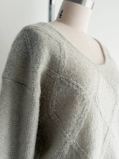 vintage ash grey mohair sweater (M)