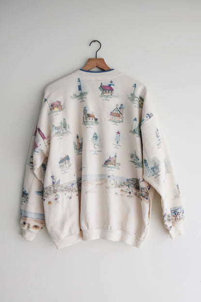 vintage lighthouse sweatshirt (L)