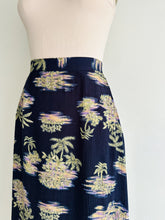 Load image into Gallery viewer, vintage crepe tropics skirt (M)
