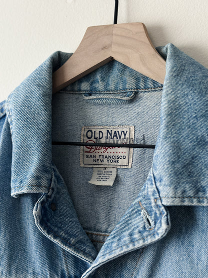 vintage early Old Navy oversized jean jacket (M)