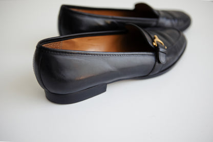 vintage black leather loafers (8)