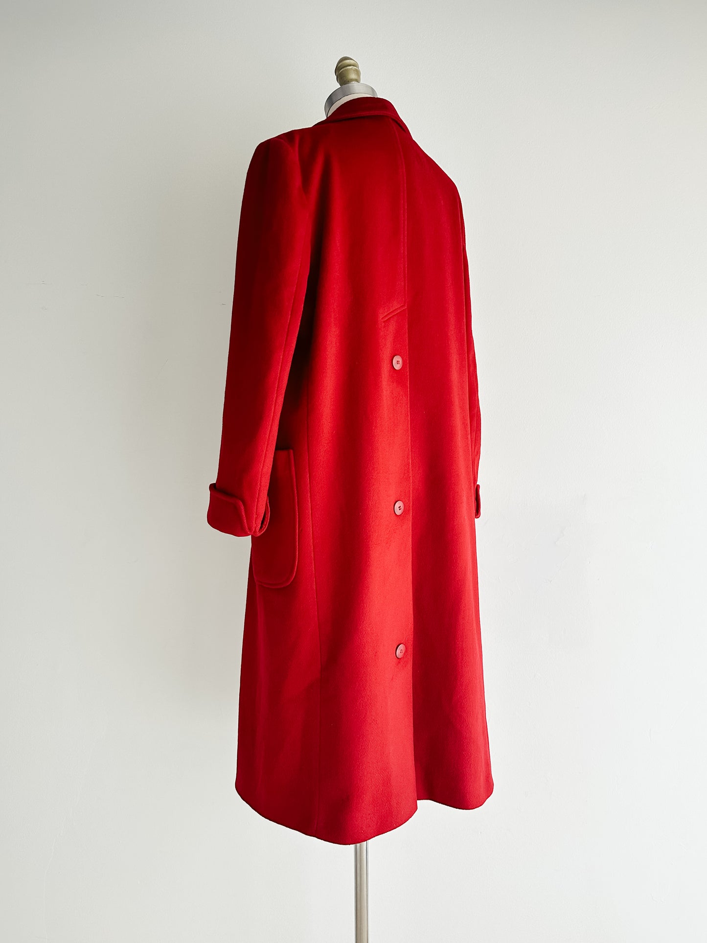 vintage red wool coat (S)