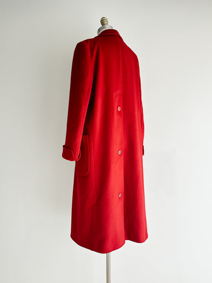 vintage red wool coat (S)