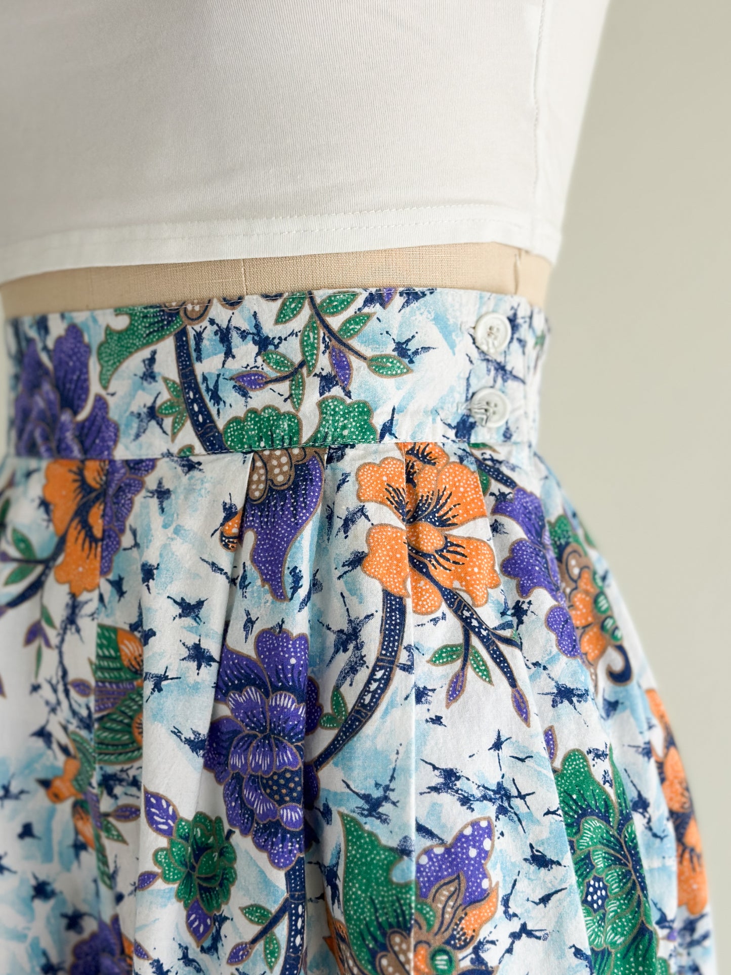 vintage cotton floral culottes (S/M)