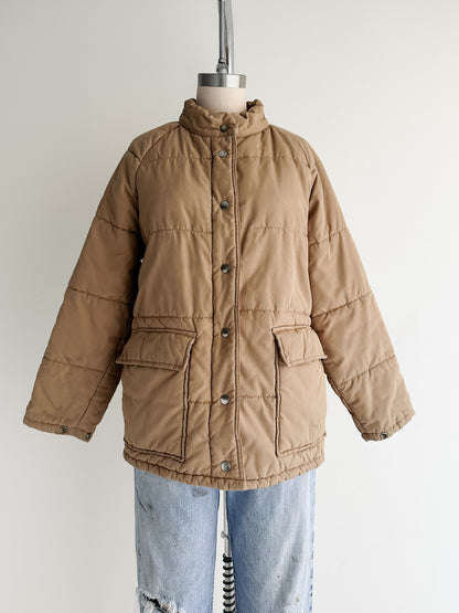 vintage quilted puffer coat (M)