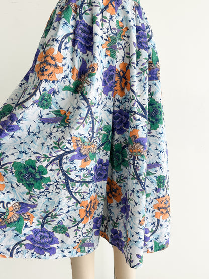 vintage cotton floral culottes (S/M)