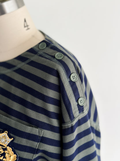 vintage striped cropped tee (M)
