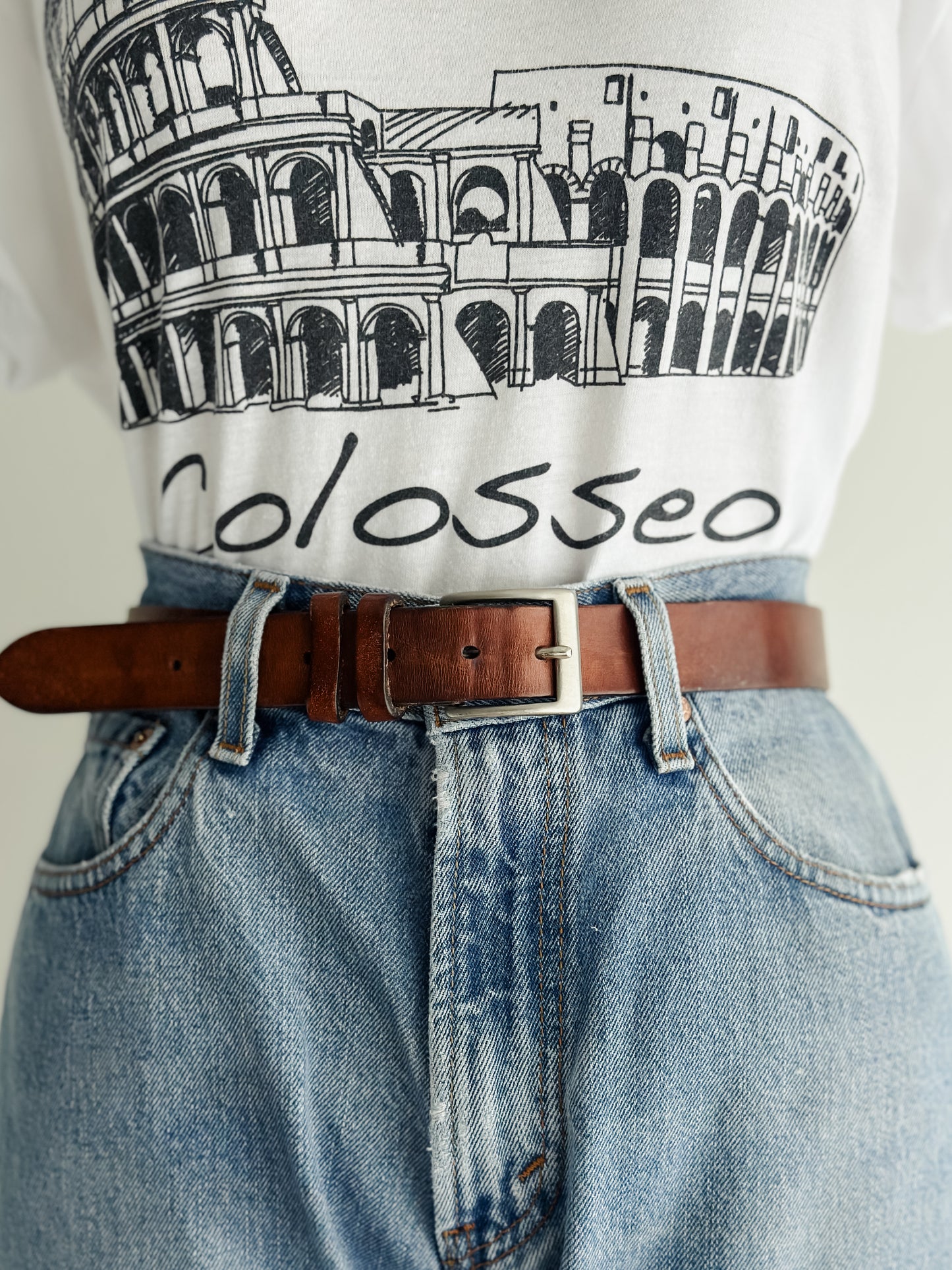 vintage leather belt (M)