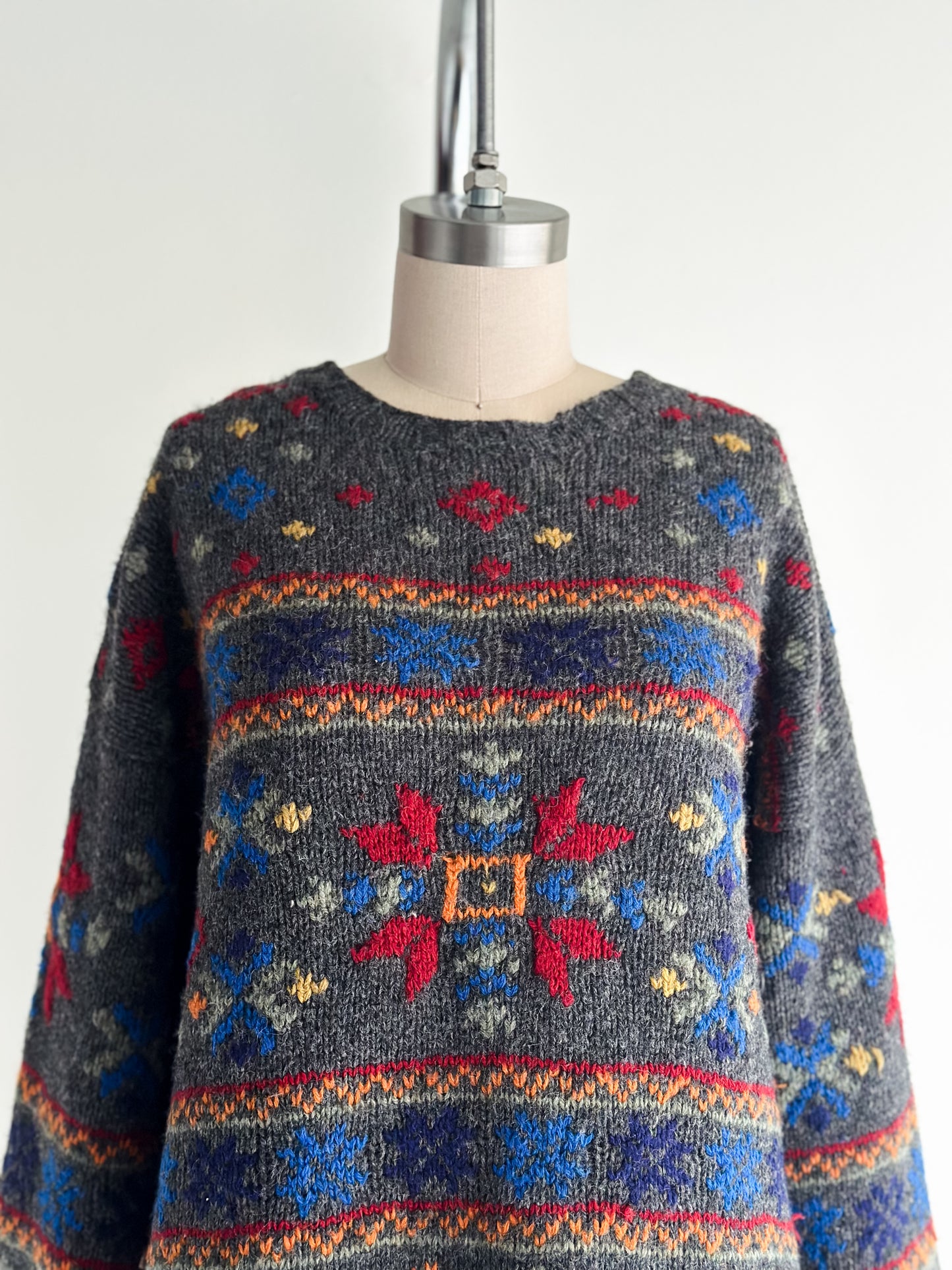 vintage J Crew winter wool sweater (L)