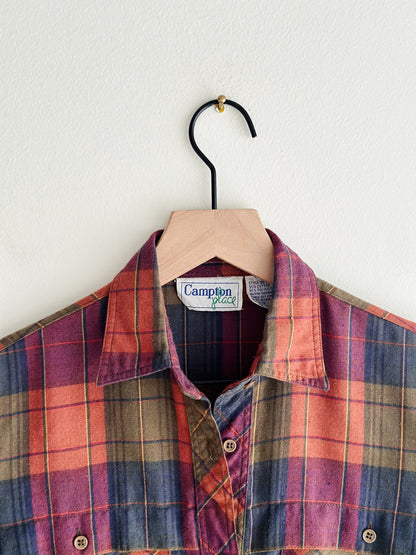 vintage plaid flannel shirt (XS)