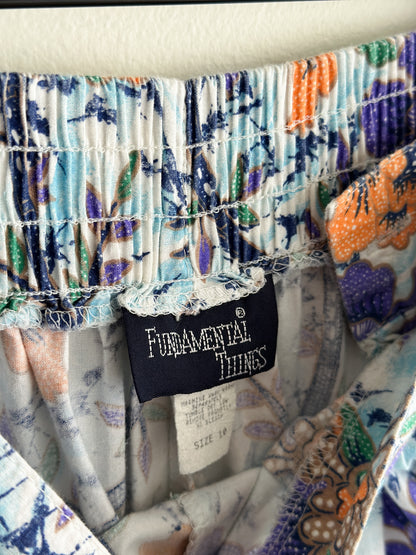 vintage cotton floral culottes (S/M)